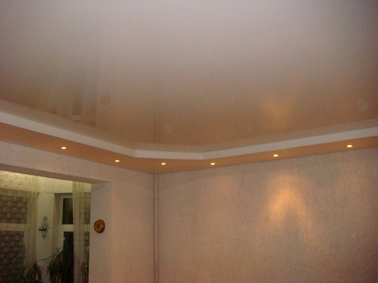 Скрытая подсветка потолка из гипсокартона